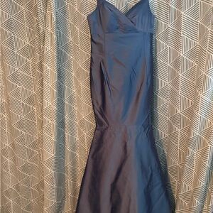 Jenny Yoo Silk Slate Blue Formal Wedding 💒 Bridesmaid Mermaid 🧜‍♀️ Gown